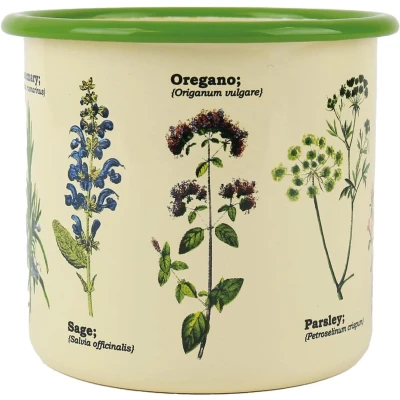 Afbeelding van Gift Republic Herbs Enamel Plant Pot