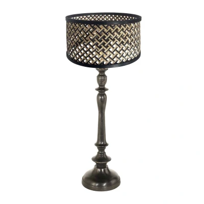 Afbeelding van Anne Lighting tafellamp Bois zwart hout 30 cm E27 fitting 3765ZW