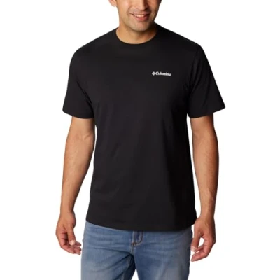 Afbeelding van Columbia heren North Cascades T shirt met logo in de kleur Zwart, maat: L
