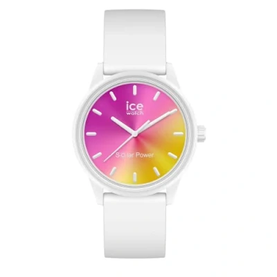 Afbeelding van Ice Watch Solar Power Sunset dameshorloge met siliconen armband, Wit., Band