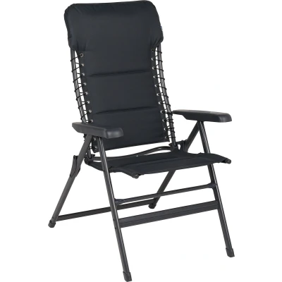 Afbeelding van Campart Campingstoel CH 0696 Vouwstoel Mollema Verstelbare standen en opvouwbaar Hoogwaardig aluminium frame Lichtgewicht 600D Polyester incl Hoofdsteun Stoel Camping Tuin Grijs