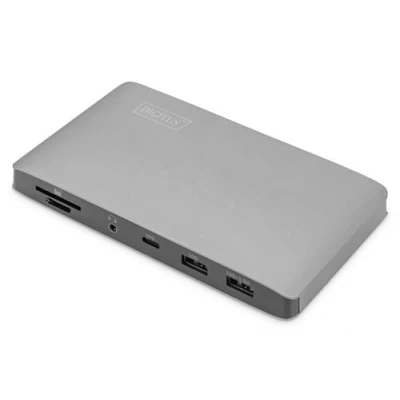 Image de DIGITUS Station d&#039;accueil USB C 3.1 Gen 1 / Thunderbolt 3 2 x DP GigE 120 Watt