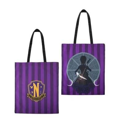 Afbeelding van Cinereplicas Wednesday and Cello Tote Bag / Stoffen Tas