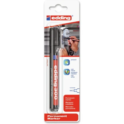Afbeelding van Edding 300 Permanent Marker Blister van 1 Zwart