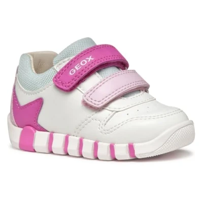 Afbeelding van Geox B Iupidoo Girl A Basketmeisje, Fuchsia/Wit