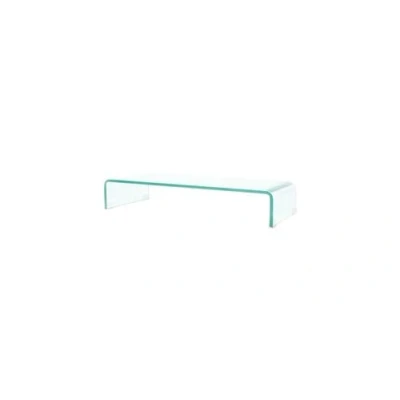 Afbeelding van Tv meubel/monitorverhoger transparant 80x30x13 cm glas