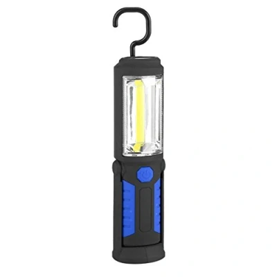 Afbeelding van led werklamp, oplaadbaar, met magnetische zaklamp, 2200 mAh, COB led, 650 lm, 3 W, voor auto, garage, werkplaats, camping, knutselen (blauw)
