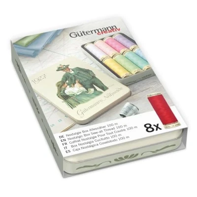 Afbeelding van Nostalgiedoos Gütermann 100 meter 8 stuks