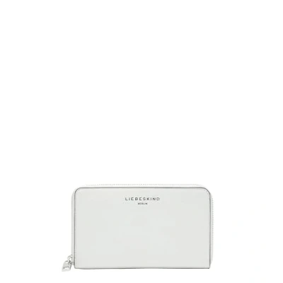 Afbeelding van LIEBESKIND BERLIN Leren Portemonnee Hilla Small Pebble Frieda Ziparound Wallet Arctic Crème
