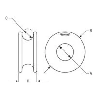 Afbeelding van Low friction ring 47x21x22mm zwart