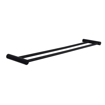 Afbeelding van Wiesbaden Ida dubbele handdoekrek 60cm zwart