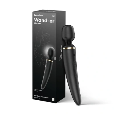 Afbeelding van Satisfyer Wand er Woman Zwart/Goud