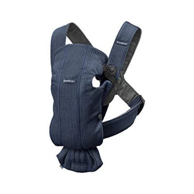 Afbeelding van BabyBjörn Draagzak Mini 3D Mesh Donkerblauw Buikdrager Ondersteunend Gebruiksvriendelijk