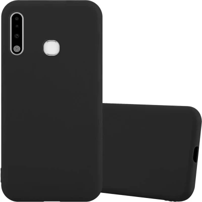 Afbeelding van Cadorabo Hoesje geschikt voor Samsung Galaxy A70e in CANDY ZWART Beschermhoes gemaakt van flexibel TPU silicone Case Cover