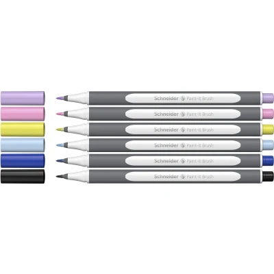 Afbeelding van Schneider brushpen Paint it 070 etui 5+1 gratis S ML07010502