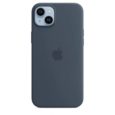 Image de Apple Coque en silicone avec MagSafe pour iPhone 14 Plus Storm Blue