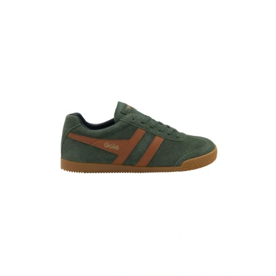 Afbeelding van Gola Harrier Suede Heren Sneaker Evergreen Moody Orange Navy