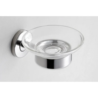 Afbeelding van Wiesbaden 304 zeepschaalhouder met glas RVS