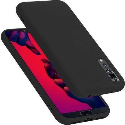 Afbeelding van Cadorabo Hoesje geschikt voor Huawei P20 PRO / PLUS in LIQUID ZWART Beschermhoes gemaakt van flexibel TPU silicone Case Cover