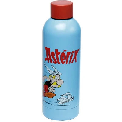 Afbeelding van Asterix &amp; Obelix blauw RVS Heet Koud Thermosfles 530ml
