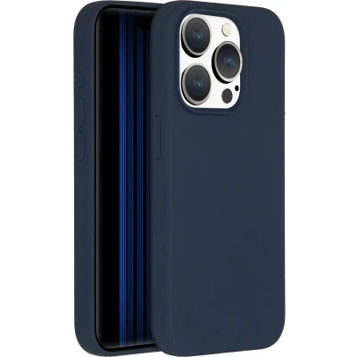 Afbeelding van Accezz Hoesje Geschikt voor iPhone 15 Pro Siliconen Liquid Silicone Backcover met MagSafe Donkerblauw