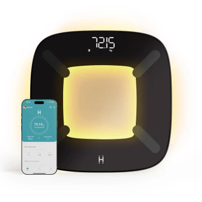 Afbeelding van HoMedics Glo SCLBBC200 Slimme Weegschaal met Led Verlichting en APP Personenweegschaal Lichaamanalyse Digitaal Tot 180 KG Duurzaam design Motion