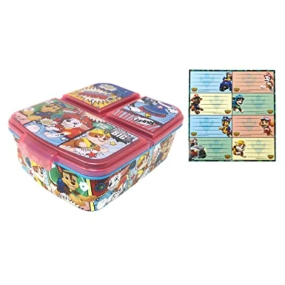 Afbeelding van Theonoi broodtrommel voor kinderen, lunchbox, sandwichbox naar keuze: Mickey, Spiderman, Avengers, Frozen, PJ Masks, van kunststof, BPA vrij, leuk cadeau Paw Patrol