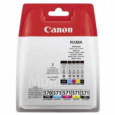 Image de Canon pgi 570/cli 571 multipack (pgbk/c/m/y/bk) 0372C004