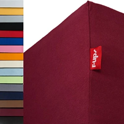 Afbeelding van r up Past Hoeslaken 140x200 160x200 tot 35cm hoogte vele kleuren 100% katoen 130g/m2 Oeko Tex stressvrij ook voor hoge matrassen (abrikoos)