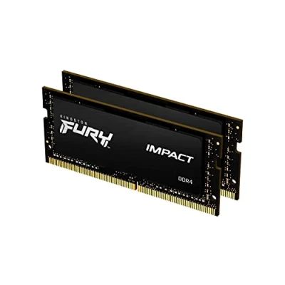 Image de Kingston FURY Impact DDR4 kit 64 Go: 2 x 32 Go SO DIMM 260 broches 3200 MHz / PC4 25600 CL20 1.2 V mémoire sans tampon non ECC noir