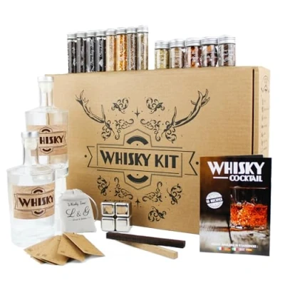 Afbeelding van L&amp;G® whisky voorbereiding en proeven set cadeau ideeën originele doe het zelf geschenkdoos Kerstmis, verjaardag gemaakt in Frankrijk hoogwaardige ingrediënten accessoires