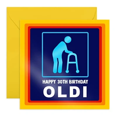 Afbeelding van Central 23 Grappige verjaardagskaart voor de 30e verjaardag &quot;Happy 30th Birthday Oldi&quot; Cadeau hem, haar, dertig jaar, oude grappen vrouwen, vrienden in hun Wordt geleverd met