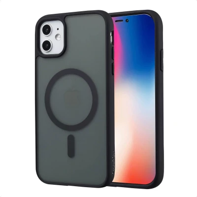 Afbeelding van imoshion Hoesje Geschikt voor iPhone 11 Color Guard Backcover MagSafe Zwart