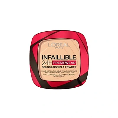 Image de L&#039;Oréal Paris Fond de Teint Poudre Longue Tenue Waterproof Infaillible 24H Fresh Wear Teinte : Cachemire (40) 9 g