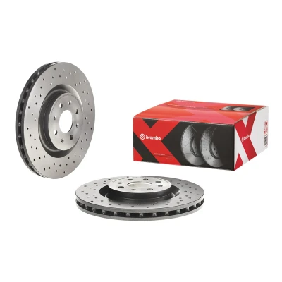 Afbeelding van BREMBO 09.8004.7X Remschijf 305 28 4 geperforeerd/interne ventilatie Gecoat Met schroeven ABARTH: Punto Evo, Grande