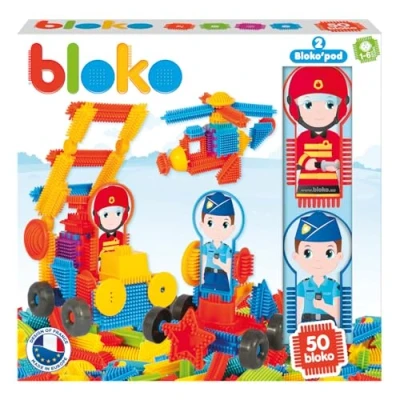 Afbeelding van BLOKO 503540 Bioko Box met 2 reddingsfiguren vanaf 12 maanden Made in Europe bouwspeelgoed 1 leeftijd