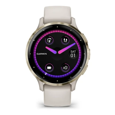 Afbeelding van Garmin Venu 3S Goud (Witte Siliconenband)
