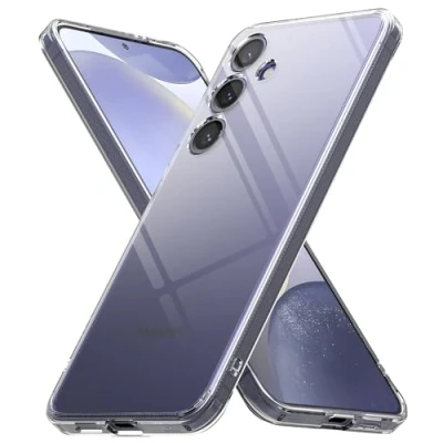 Afbeelding van Ringke beschermhoes compatibel met Samsung Galaxy S24 Plus [Fusion] transparante harde polycarbonaat achterkant TPU zachte bumper schokbestendig voor