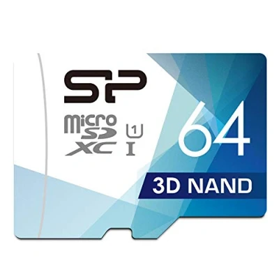 Afbeelding van Silicon Power 64 GB microSD kaart voor dashcams en thuisbewaking, incl. SD adapter