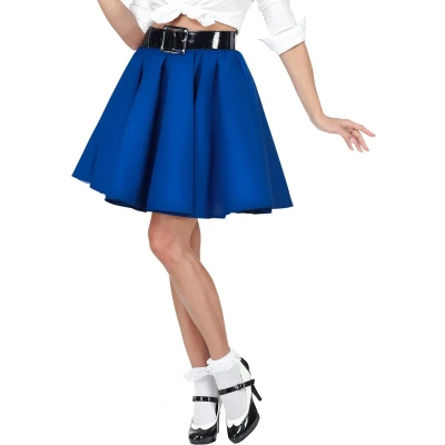 Afbeelding van Widmann Rock &amp; Roll Kostuum Plooirok And Blauw Vrouw One Size Carnavalskleding Verkleedkleding