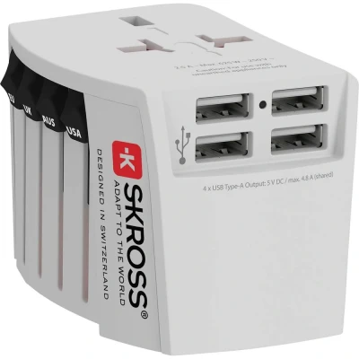 Afbeelding van Skross 1302961 Reisstekker MUV USB (4xA)