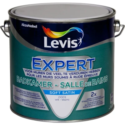 Afbeelding van Levis Expert badkamerverf zijdeglans 2,5l wit