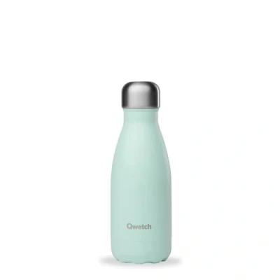Afbeelding van Qwetch Thermosfles pastelgroen 260 ml Drinkfles voor onderweg van roestvrij staal 24 uur koud en 12 warm Waterdicht, BPA vrij herbruikbaar sport, reizen, kantoor