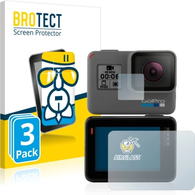 Afbeelding van BROTECT Screenprotector voor GoPro Hero 5 Black Folie Beschermfolie Beschermglas transparant (3 Stuks)