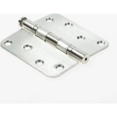 Afbeelding van D4E kogellagerscharnier 89x89x2,5mm afgerond r10mm rvs geborsteld