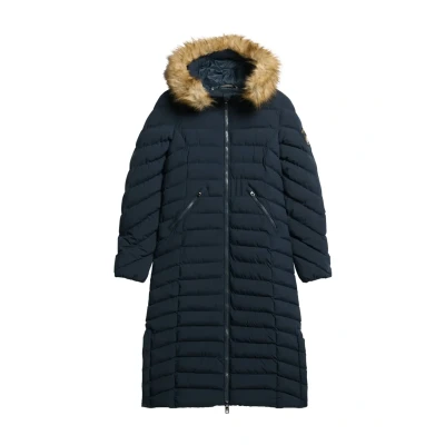 Afbeelding van Superdry Lange Fuji jas met capuchon van imitatiebont Dames Gewatteerde jassen