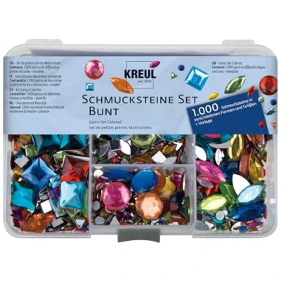 Image de C.KREUL Set de pierres décoratifs Hobby Line &quot;Multicolore&quot;