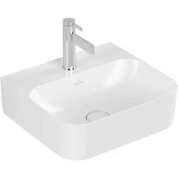 Afbeelding van Villeroy &amp; Boch Finion fontein, verdekte overloop stone white ceramic+