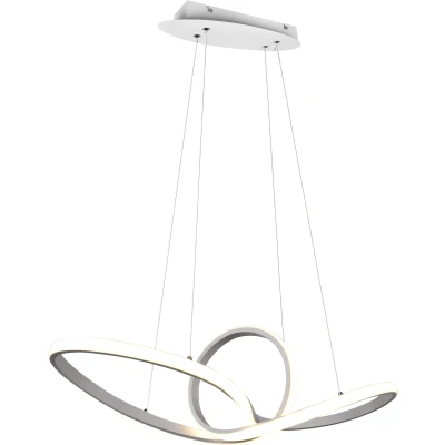 Afbeelding van Reality Leuchten Sansa LED hanglamp 28 Watt metaal wit mat met dimmer R32751131
