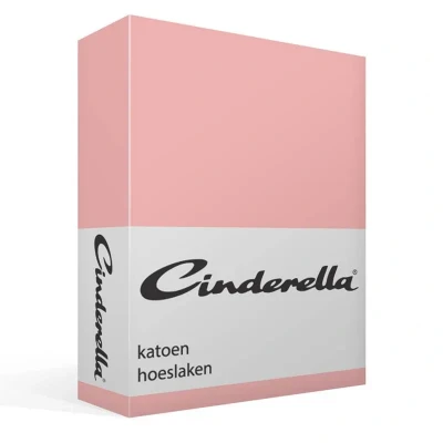 Afbeelding van Cinderella Weekend Hoeslaken 100% Katoen 90x200 cm Tot 25 matrashoogte Roze